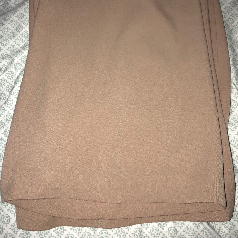 Khaki dress pants. Wide leg. Professional.